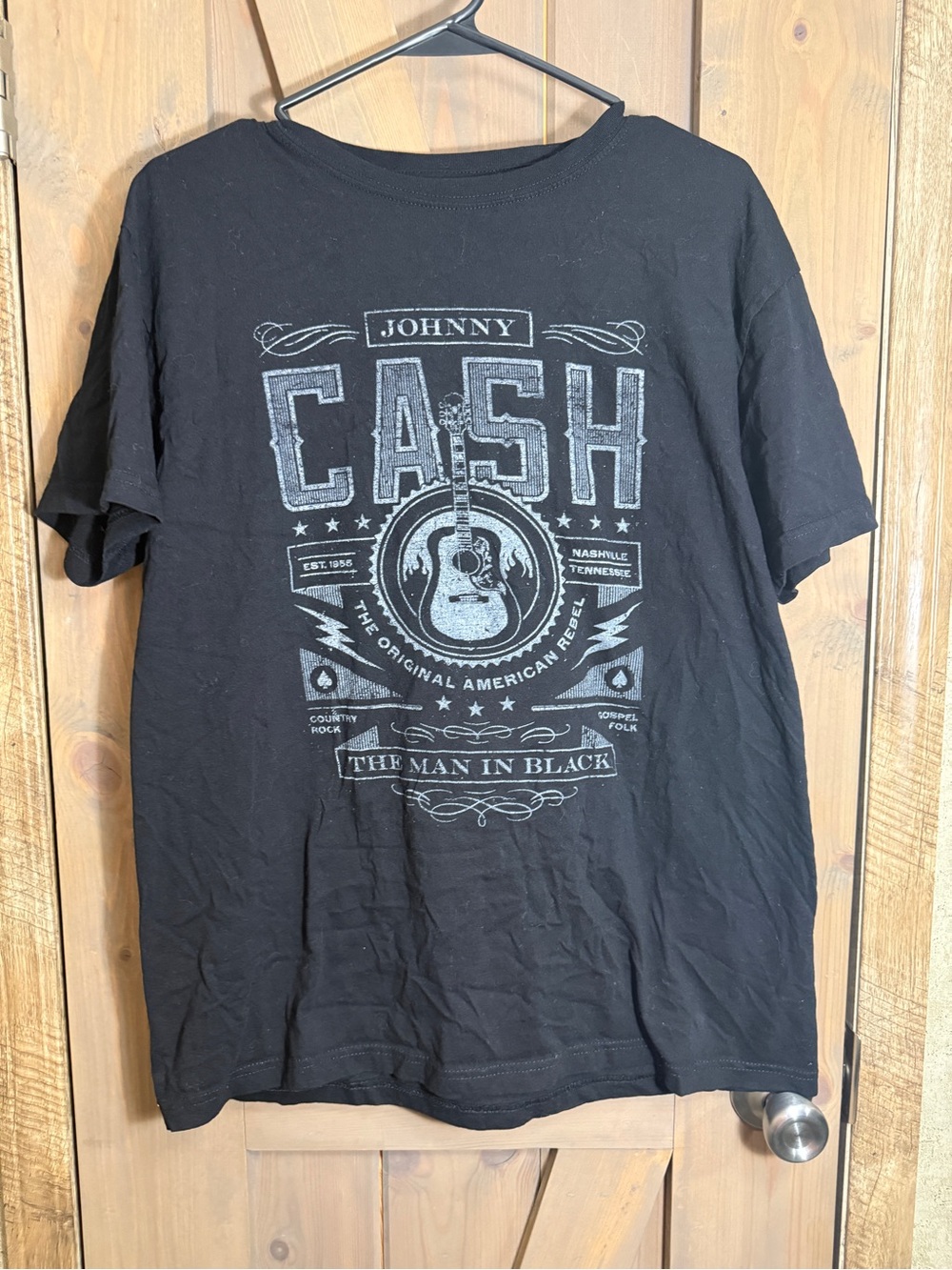 Johnny Cash Graphic Short Sleeve Tee - Black